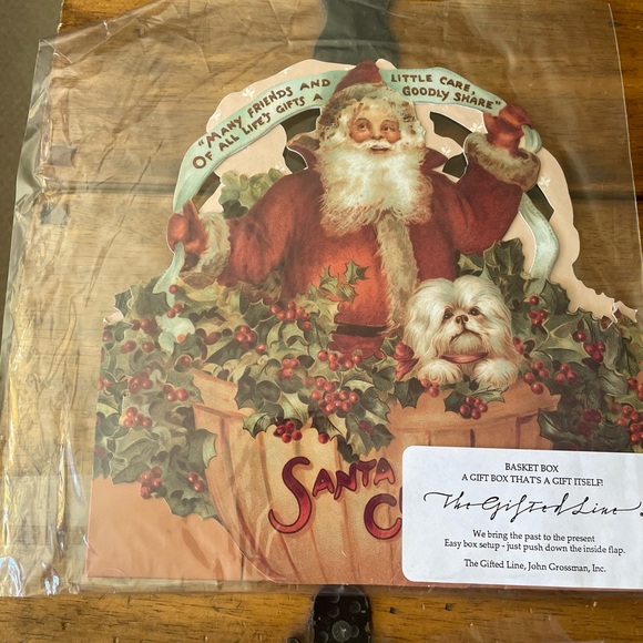 New Lot Of 5 The Gifted Line Basket Card Box John Grossman Christmas Santa Angel - Picture 10 of 14